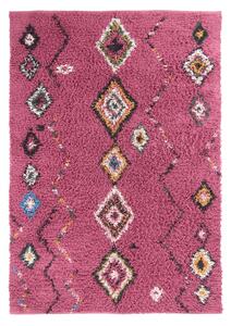 Ryamattor - Nyle Natural Cotton Shaggy (rosa/multi) (Storlek: 133 x 190 cm)