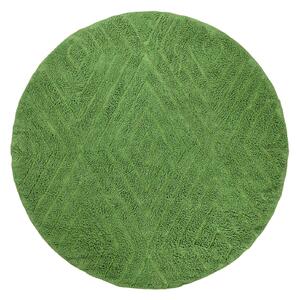 Rund matta - Amberley Natural Cotton Shaggy (grön) (Storlek: Ø 200 cm)