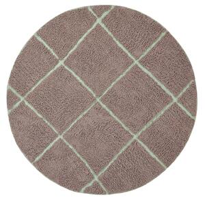 Rund matta - Bellevue Natural Cotton Shaggy (taupe/grön) (Storlek: Ø 200 cm)