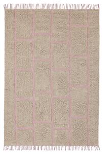 Ryamattor - Lindley Natural Cotton Shaggy (beige/rosa) (Storlek: 80 x 150 cm)