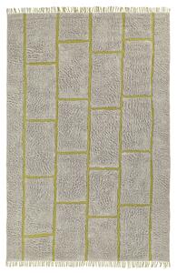 Ryamattor - Lindley Natural Cotton Shaggy (greige/grön) (Storlek: 80 x 150 cm)