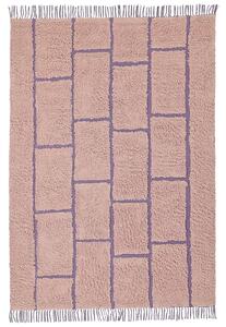Ryamattor - Lindley Natural Cotton Shaggy (rosa/lila) (Storlek: 80 x 150 cm)