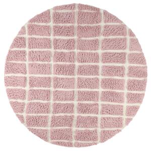 Rund Matta - Zola Natural Cotton Shaggy (rosa) (Storlek: Ø 200 cm)