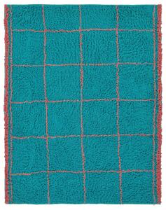 Ryamattor - Lana Natural Cotton Shaggy (turkos/rosa) (Storlek: 80 x 150 cm)