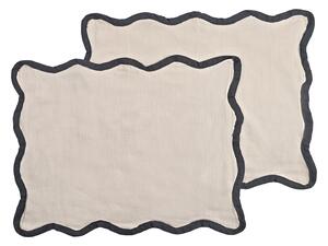 Bordstablett - 2-pack Yrsa (ljusbeige) (Storlek: 35 x 45 cm)