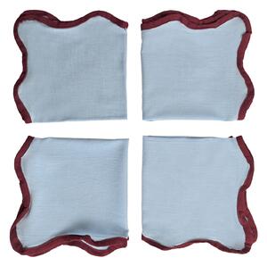 Servetter - 4-pack Tygservett Yrsa (blå) (Storlek: 40 x 40 cm)