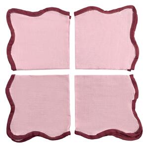 Servetter - 4-pack Tygservett Yrsa (rosa) (Storlek: 40 x 40 cm)