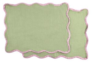Bordstablett - 2-pack Yrsa (grön) (Storlek: 35 x 45 cm)