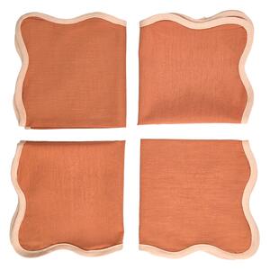 Servetter - 4-pack Tygservett Yrsa (rost) (Storlek: 40 x 40 cm)