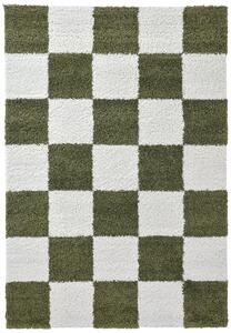 Ryamattor - Gordes (grön/vit) (Storlek: 160 x 230 cm)