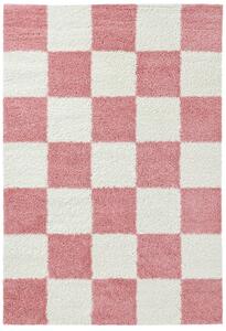 Ryamattor - Gordes (rosa/vit) (Storlek: 160 x 230 cm)