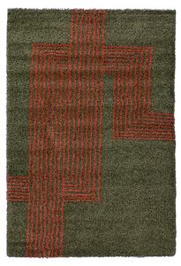 Ryamattor - Zagora (grön/orange) (Storlek: 160 x 230 cm)