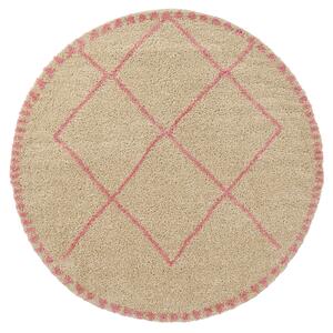 Runda mattor - Tiznit (beige/rosa) (Storlek: Ø 200 cm)