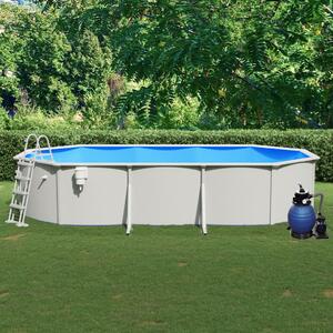 Pool med sandfilterpump och stege 610x360x120 cm