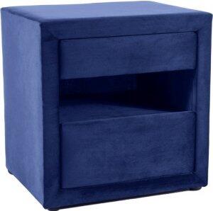 Eton 3 sängbord - Blå sammet - Sängbord