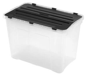 Förvaringslåda DRAGON 60 l svart/genomskinlig