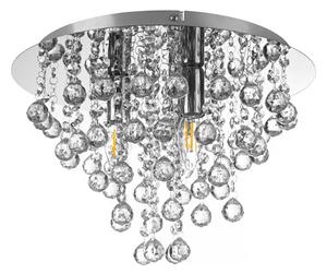 Globo 63040306X - Taklampa LONDON 3xE14/40W/230V diameter 38 cm skinande krom