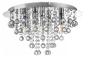 Globo 63040506 - Taklampa LONDON 5xE14/40W/230V diameter 46 cm skinande krom