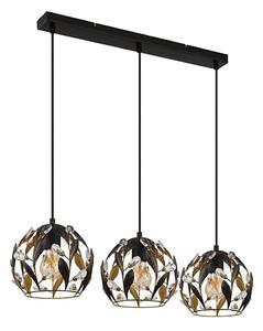 Globo 15759-3H - Ljuskrona med textilsladd MIKA 3xE27/40W/230V