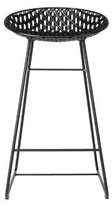Kartell - Smatrik Stool Black/Black - Barstolar - Tokujin Yoshioka - Svart - Metall/Plast