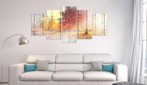 Canvas Tavla - Autumn Sun (5 delar) Wide - 100x50