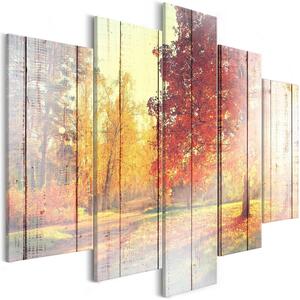 Canvas Tavla - Autumn Sun (5 delar) Wide - 200x100