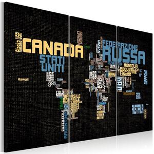 Canvas Tavla - The World is not enough - Triptych - 60x40