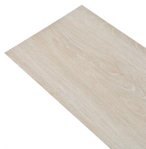 Ej självhäftande PVC-golvplankor 5,26 m² 2 mm klassisk ek vit