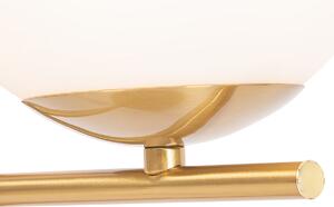 Art Deco bordslampa guld och opalglas - Flore
