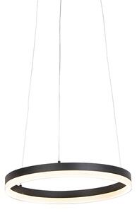 Design ringhängande lampa svart 40 cm inkl LED och dimmer - Anello