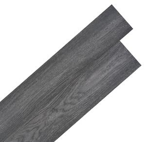 Självhäftande PVC-golvplankor 2,51 m² 2 mm svart och vit