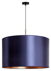 Duolla - Ljuskrona med textilsladd CANNES 1xE27/15W/230V diameter 50 cm blå/koppar