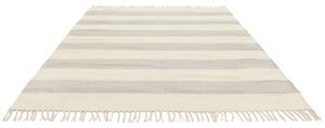 Bomull stripe Matta - Grå / Off white 140x200