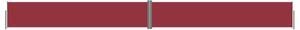 Infällbar sidomarkis röd 117x1200 cm