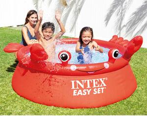 INTEX Uppblåsbar pool Happy Crab Easy Set 183x51 cm