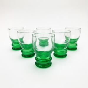 Kit 6x likörglas genomskinlig grön