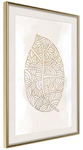 Inramad Poster / Tavla - Leaf Veins - 30x45 Svart ram