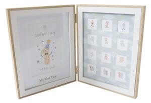 Fotoram Home ESPRIT Glas Trä MDF 36 x 3 x 23 cm (2 antal)