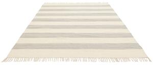 Bomull stripe Matta - Grå / Off white 160x230