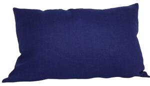 Mörkblått kuddfodral 40x60 i tvättat sanforiserat linne