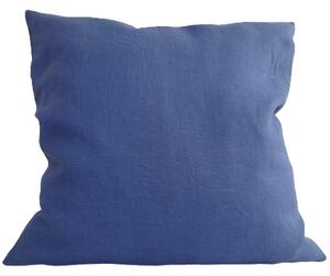 Ljusblått kuddfodral 50x50 i tvättat sanforiserat linne