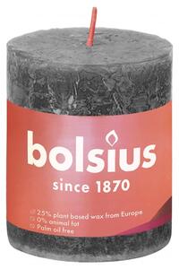 Bolsius Rustika blockljus 4-pack 80x68 mm stormgrå