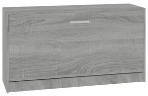 Skobänk grå sonoma 80x24x45 cm konstruerat trä