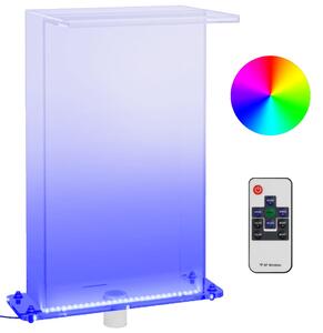 Poolfontän med RGB LED akryl 51 cm
