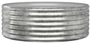 Odlingslåda pulverlackerat stål 100x100x36 cm silver