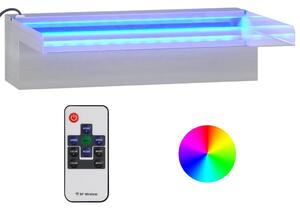 Vattenfall med RGB LED rostfritt stål 30 cm