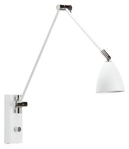 Guru vägglampa LED, mattvit/krom 60cm