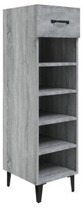 Skoställ grå sonoma 30x35x105 cm konstruerat trä