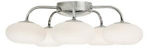 Bullo 5 plafond, krom/opal 48cm