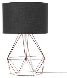 Bordslampa i Svart/Koppar Färg Modern Unik Lampfot Beliani